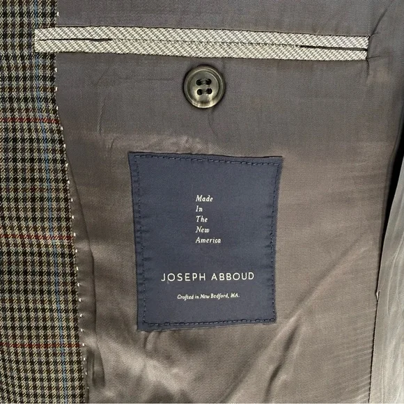Joseph Abboud Sport Coat Blazer Men's Size‎ 42R Wool Plaid READ